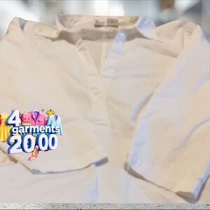 Duo maternity stretch white blouse size 1x